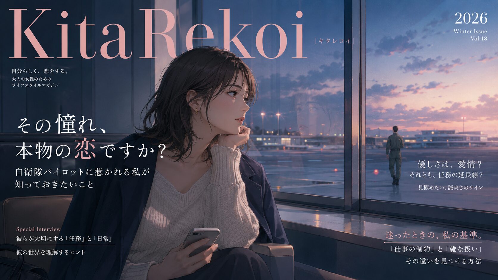 自衛隊パイロットへの憧れと恋人としての現実の間で考える女性