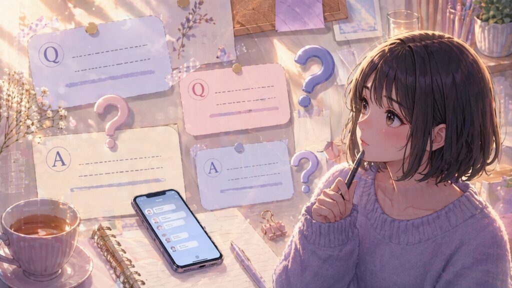 自衛隊の彼氏からLINEが減ったときの疑問をQ&A形式で整理するイメージ画像