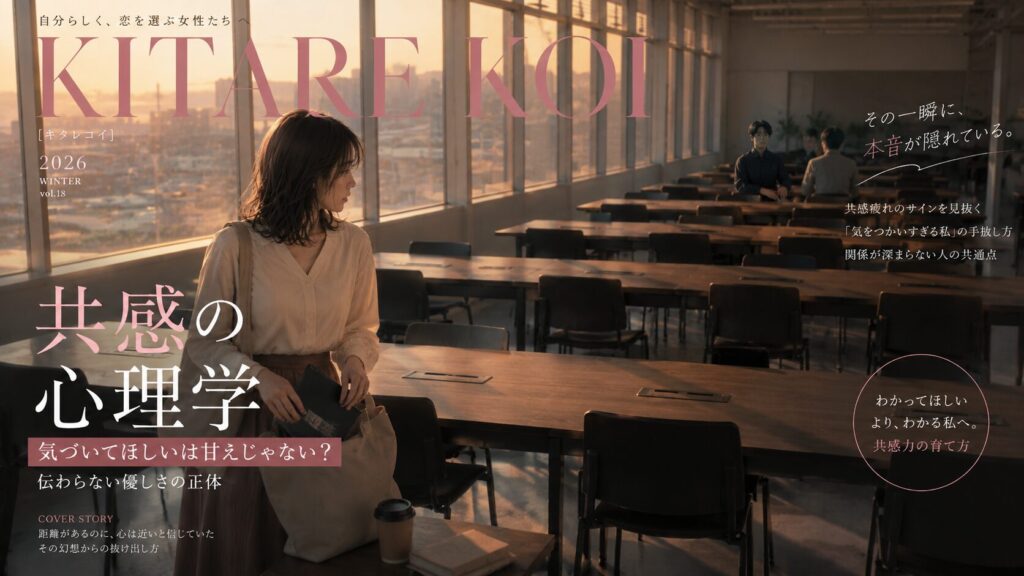 何度も目が合うのに話しかけてこない男性を、教室の遠くから見る女性