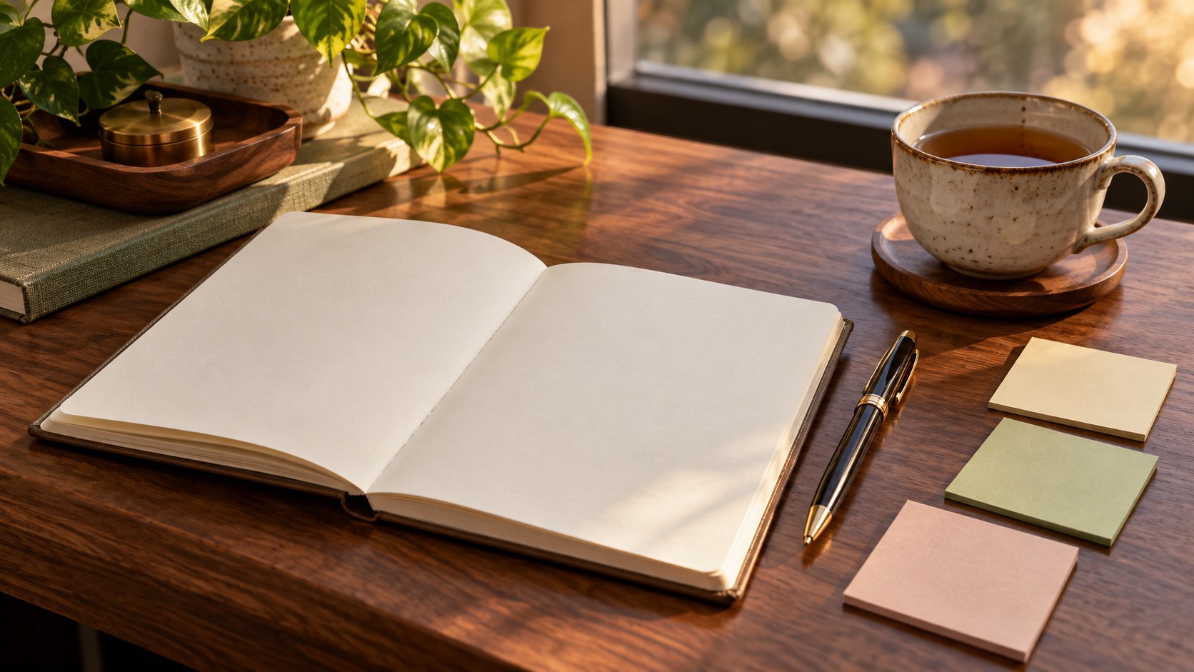 出来事と希望を書き分けるためのノートと付箋
